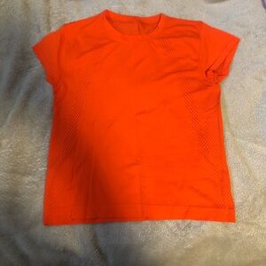 lululemon athletica Bright Orange Short Sleeve Tee